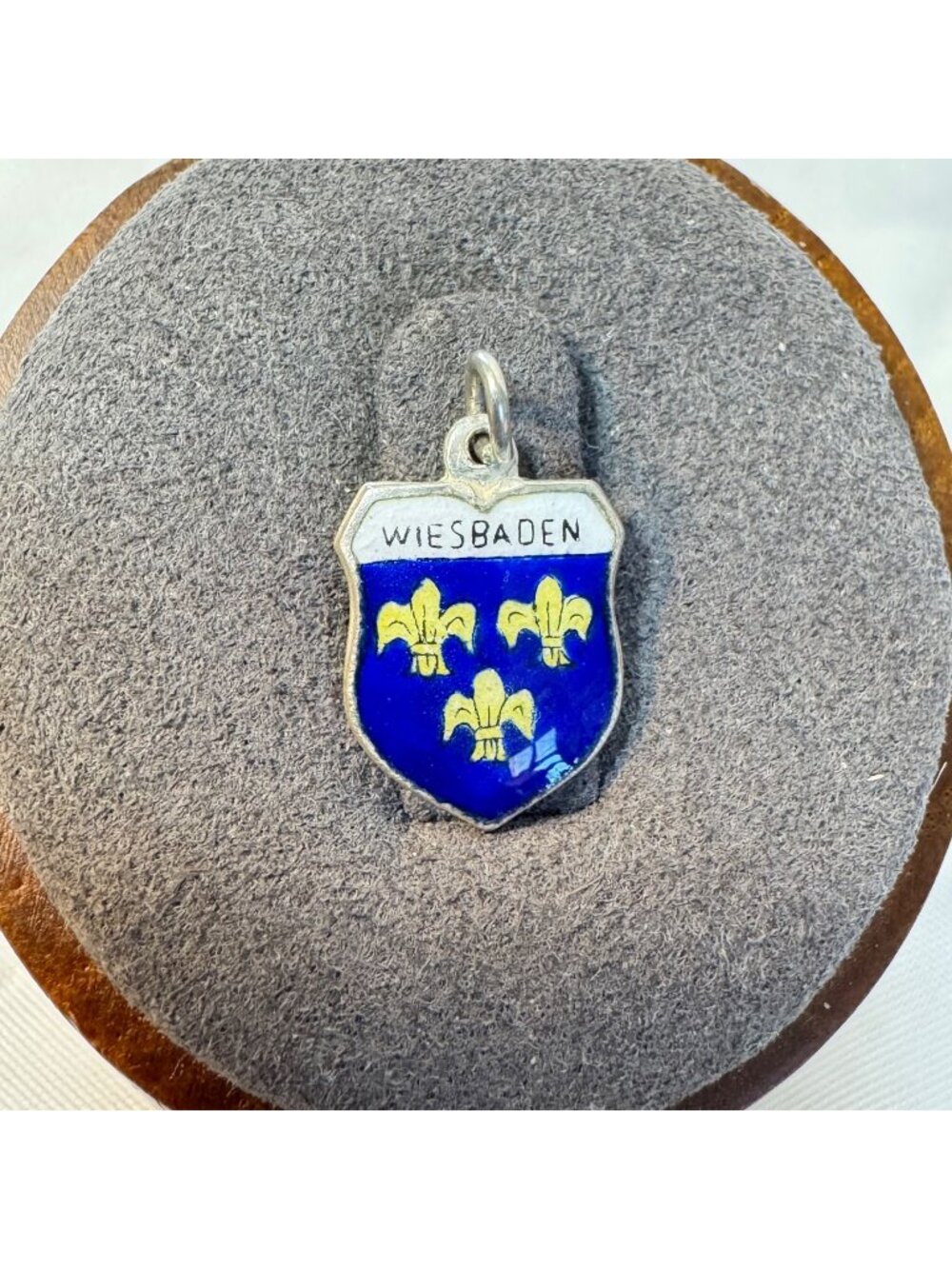 Wiesbaden Shield Design 800 Silver Charm Size 0.75'' Length